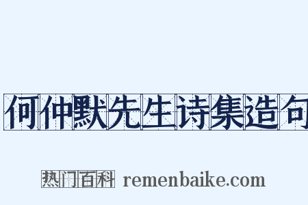 何仲默先生诗集造句是什么意思的图片